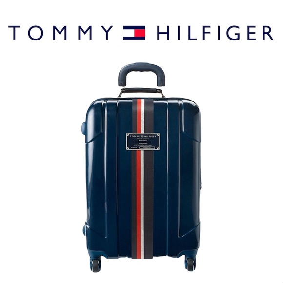 Tommy Hilfiger Lochwood 21" Hardside Carry-On Luggage Suitcase in Navy Blue - Picture 15 of 15